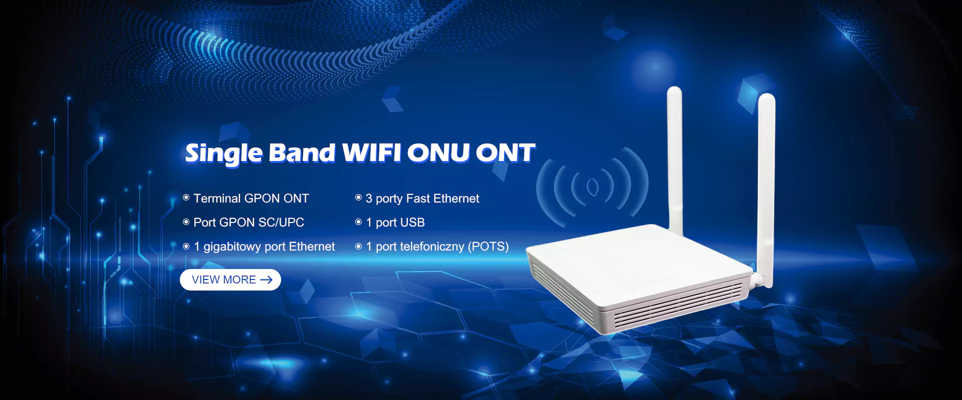 Enkeltbånd wifi onu ont leverandør
